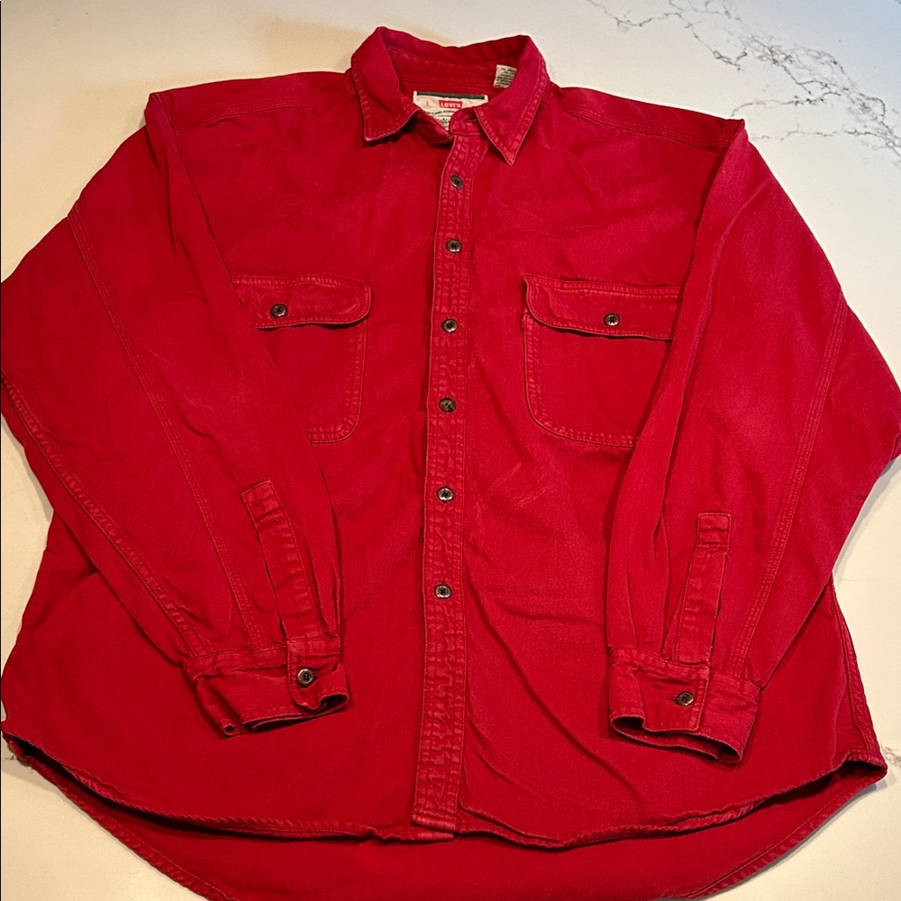 Levi’s Large Red Button-Up Shirt